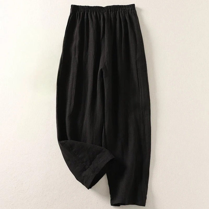 Women's Relaxed Fit Elastic Waist Trousers for Summer Comfort 2