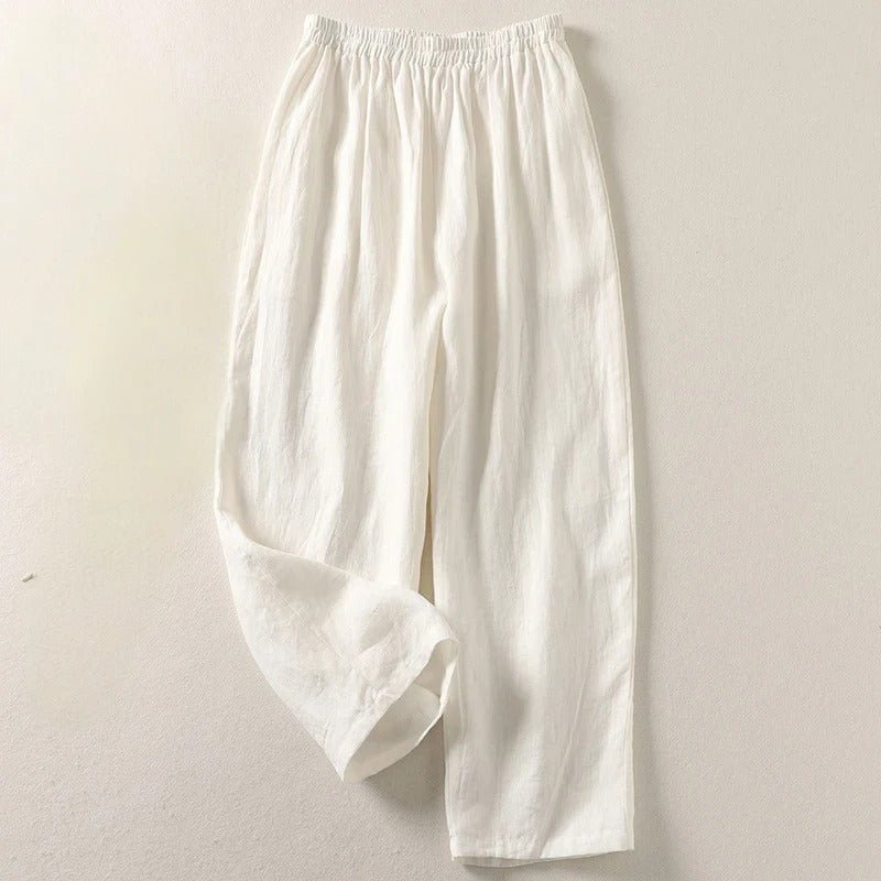 Women's Relaxed Fit Elastic Waist Trousers for Summer Comfort 4