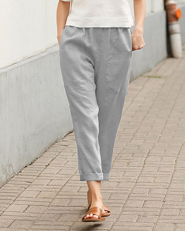 Women's Relaxed Fit Harem Pants with Elastic Waistband for Summer Comfort 4