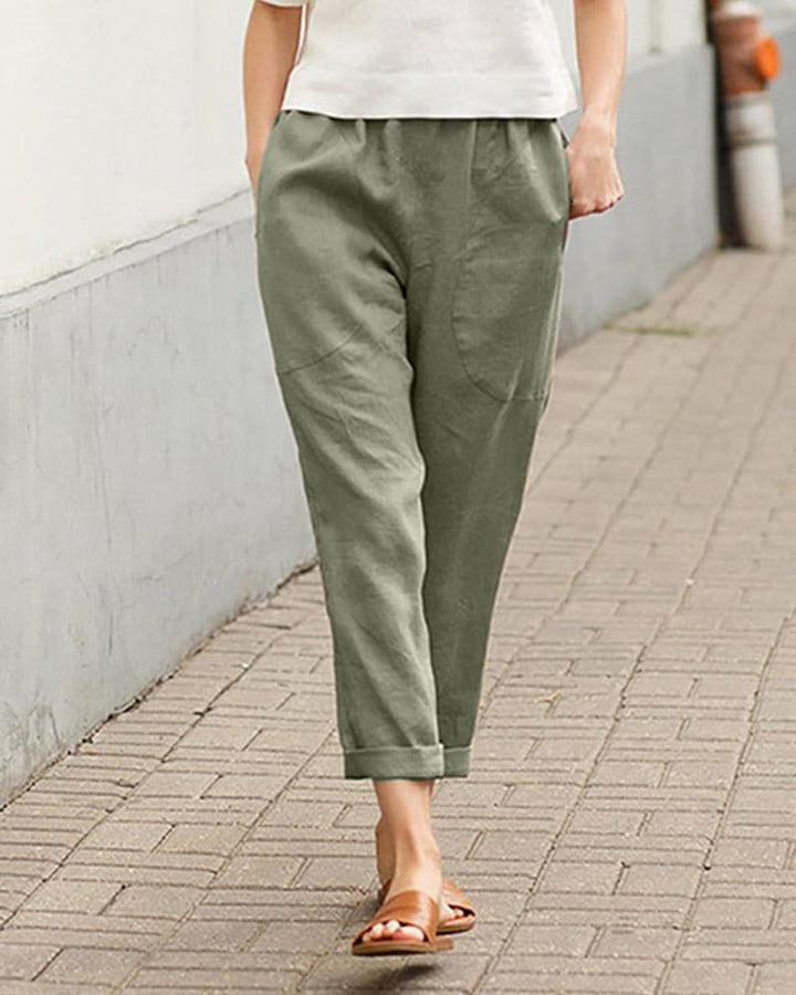Women's Relaxed Fit Harem Pants with Elastic Waistband for Summer Comfort 5