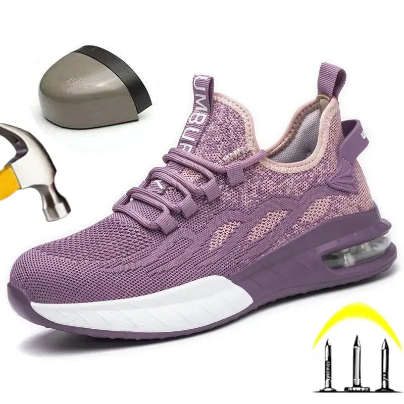 Women's Safety Sneakers - Lightweight Steel Toe Work Shoes – Breathable & Puncture Resistant 3