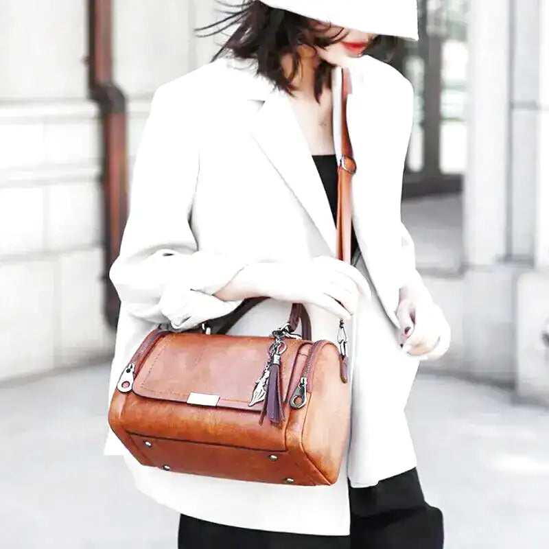 Women's Spacious Handbag Soft Fabric Zipper Closure 5