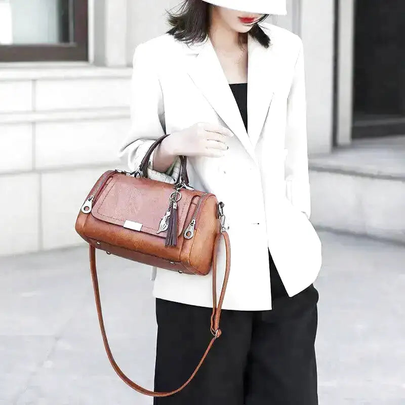 Women's Spacious Handbag Soft Fabric Zipper Closure 6