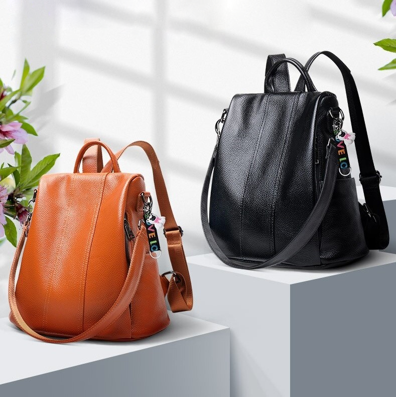 Women's Stylish Anti-Theft Backpack Durable Waterproof 4