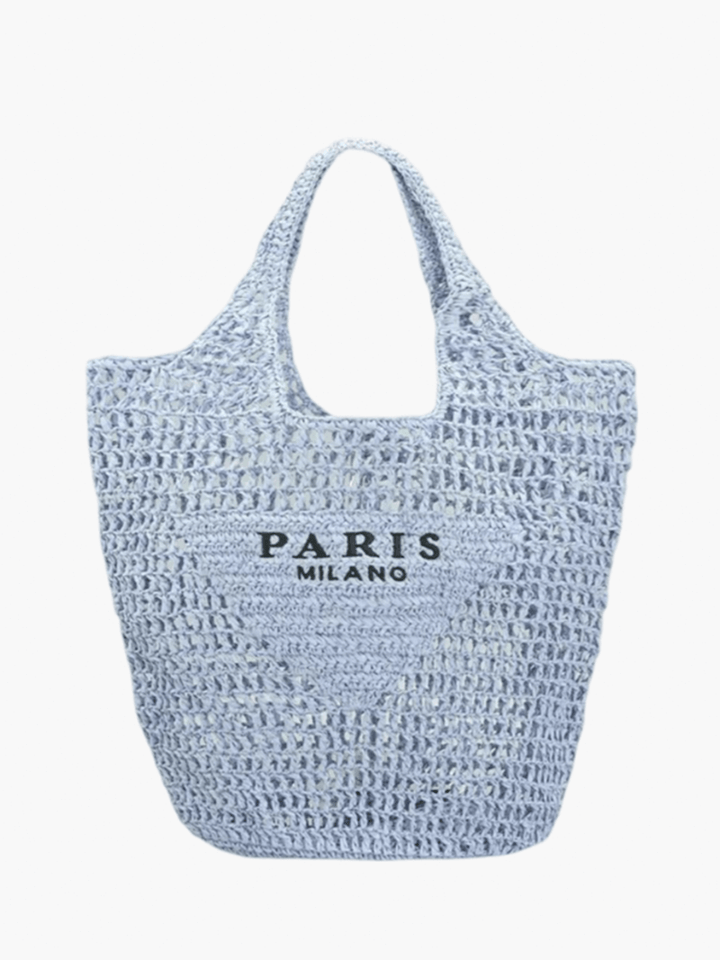 Women's Stylish Beach Bag Handmade Straw Boho Design 4