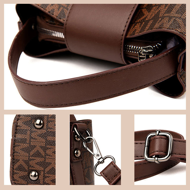 Women's Stylish Bucket Bag Versatile PULining 4