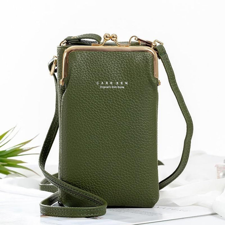 Women's Stylish Crossbody Phone Bag Durable PU Leather 11