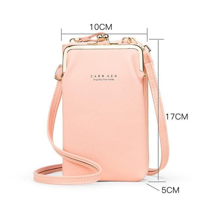 Women's Stylish Crossbody Phone Bag Durable PU Leather 7
