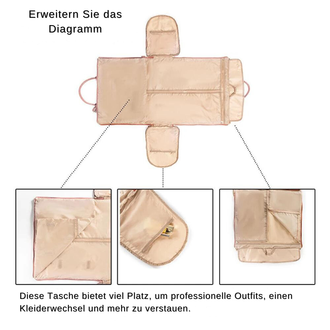 Women's Stylish Foldable Travel Bag Waterproof PU Leather 8