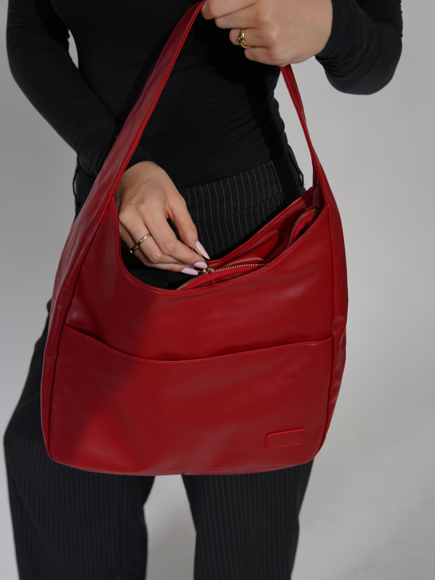 Women's Stylish Shoulder Bag Practical Vegan Leather 1