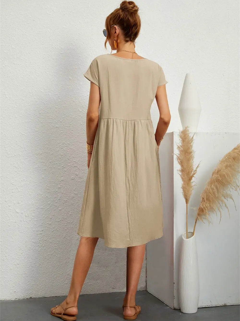 Women's Summer Maxi Dress with Pockets - Casual Black Dress for Effortless Everyday Style 4