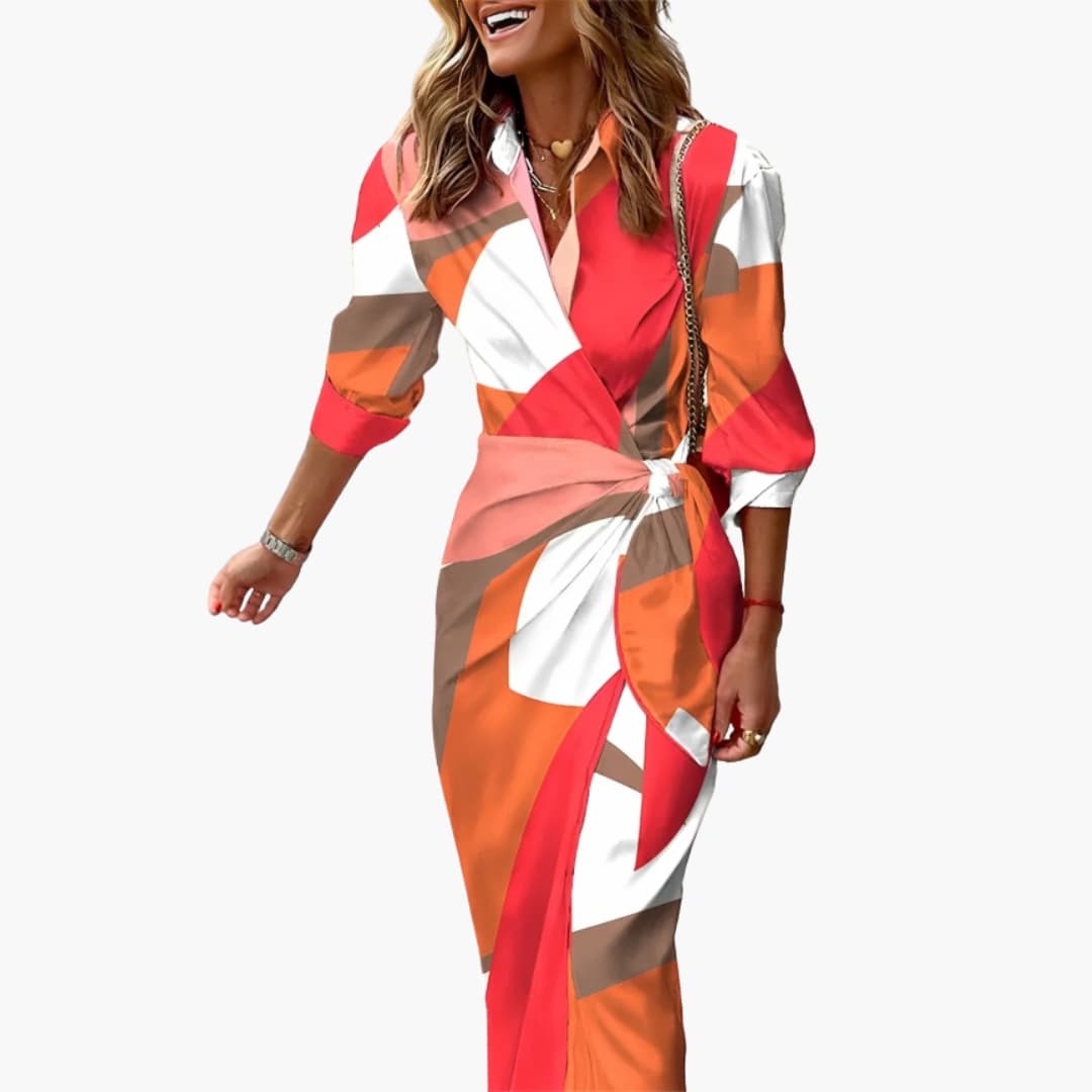 Women's Summer Striped Maxi Dress - Elegant Wrap Design for Effortless Style 5