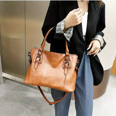 Women's Vintage Handbag Elegant Soft Material Large Capacity 1