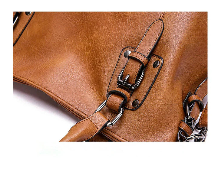 Women's Vintage Handbag Elegant Soft Material Large Capacity 4