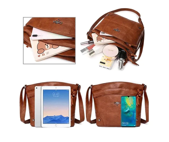 Women's Vintage Shoulder Bag Practical PU for Everyday Use 4