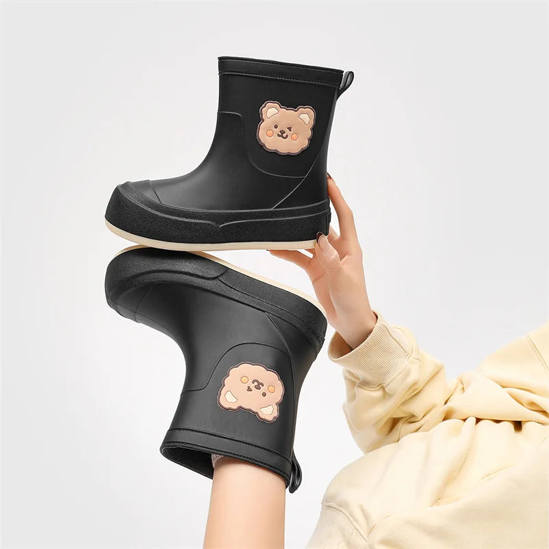 Women's Waterproof Wellington Boots | Teddy Bear Pattern 5