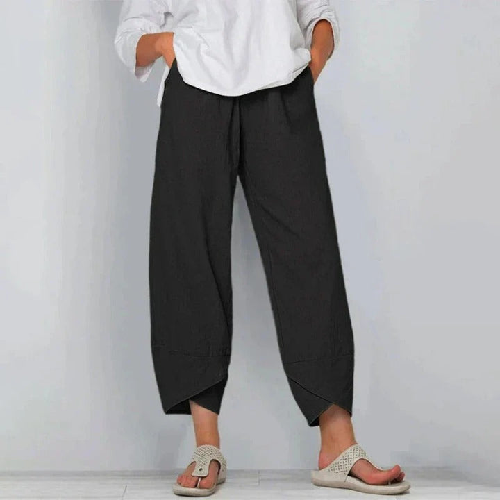 Women's Wide Leg Casual Cropped Trousers for Summer Comfort 1