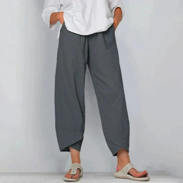 Women's Wide Leg Casual Cropped Trousers for Summer Comfort 2