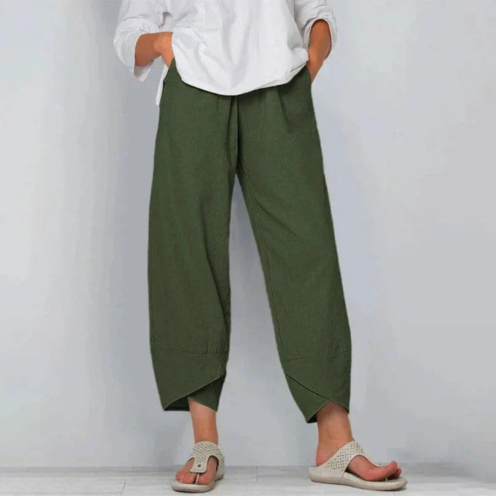 Women's Wide Leg Casual Cropped Trousers for Summer Comfort 5