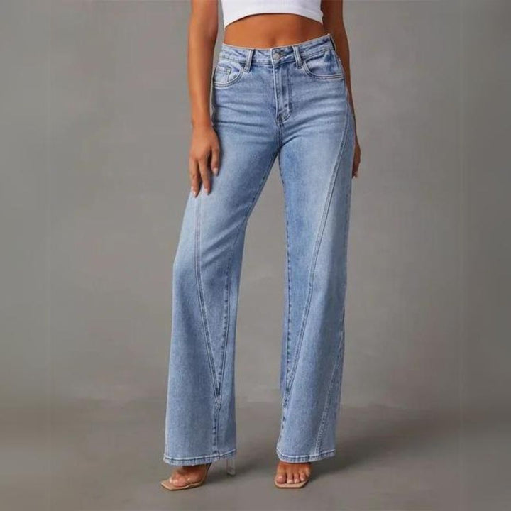 Women's Wide Leg Jeans - High-Rise Denim for Stylish Casual Fit 0