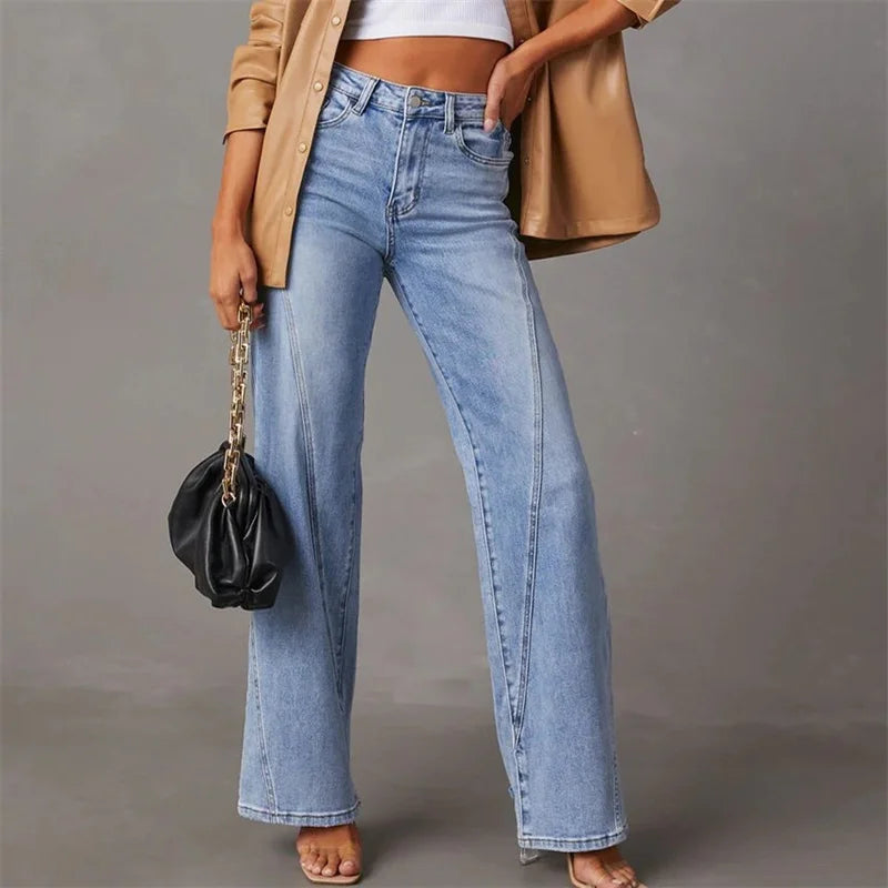 Women's Wide Leg Jeans - High-Rise Denim for Stylish Casual Fit 1
