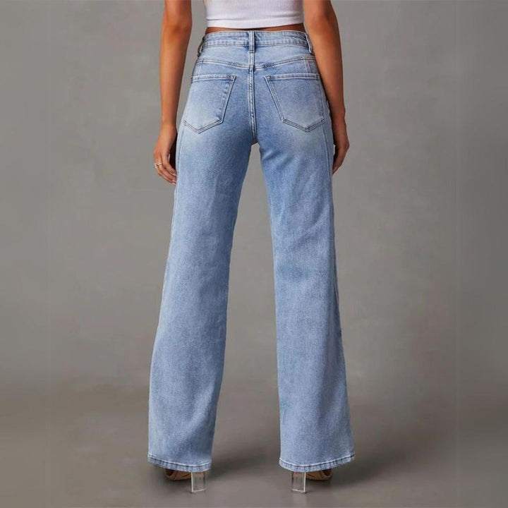 Women's Wide Leg Jeans - High-Rise Denim for Stylish Casual Fit 2