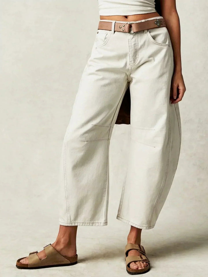 Women's Wide Leg Jeans - Stylish Printed Casual Pants for Effortless Everyday Fashion 12
