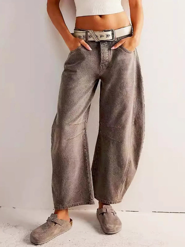 Women's Wide Leg Jeans - Stylish Printed Casual Pants for Effortless Everyday Fashion 13