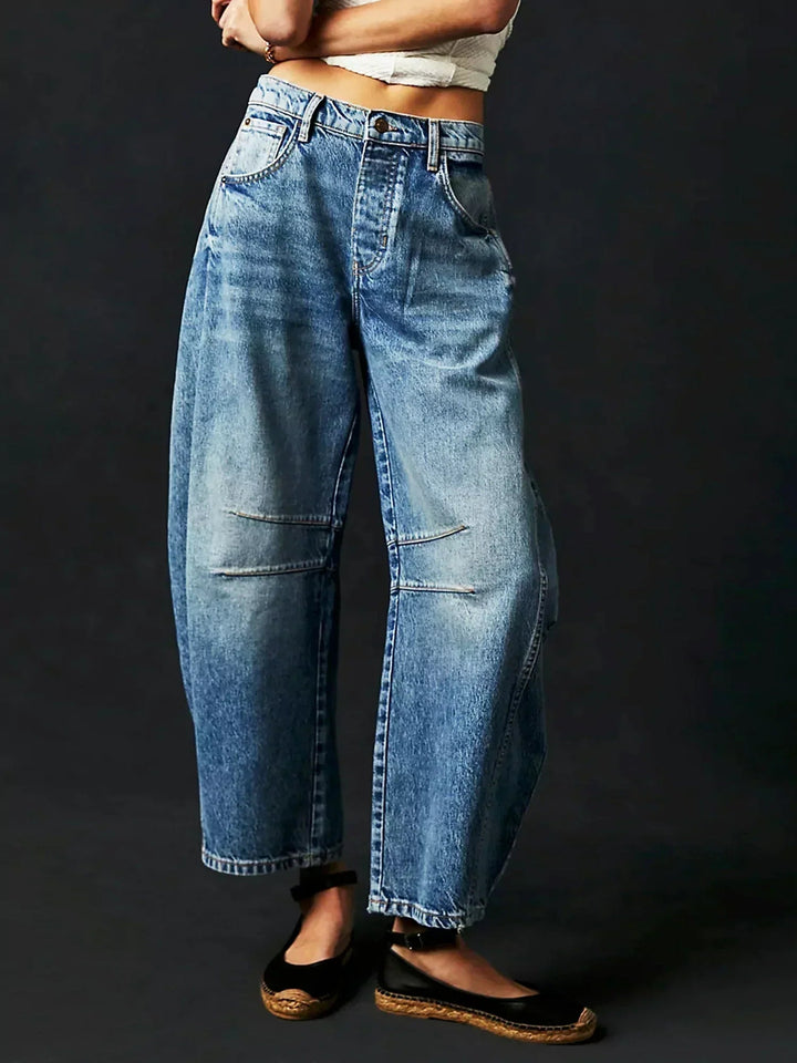 Women's Wide Leg Jeans - Stylish Printed Casual Pants for Effortless Everyday Fashion 9