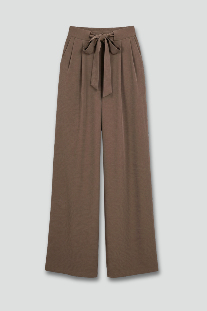 Women's Wide Leg Palazzo Trousers with Adjustable Drawstring Waist for Summer 1
