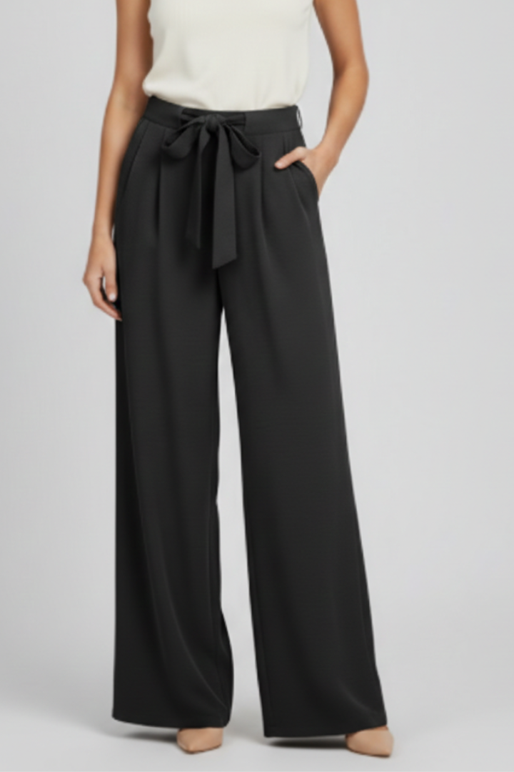 Women's Wide Leg Palazzo Trousers with Adjustable Drawstring Waist for Summer 5