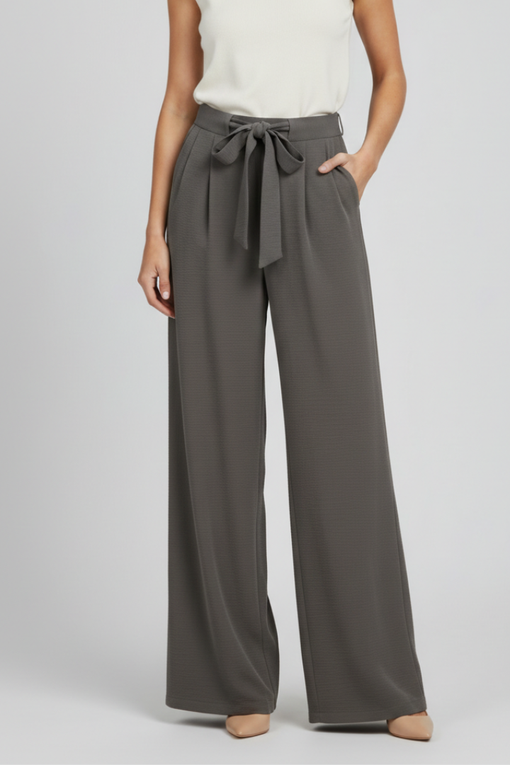 Women's Wide Leg Palazzo Trousers with Adjustable Drawstring Waist for Summer 6