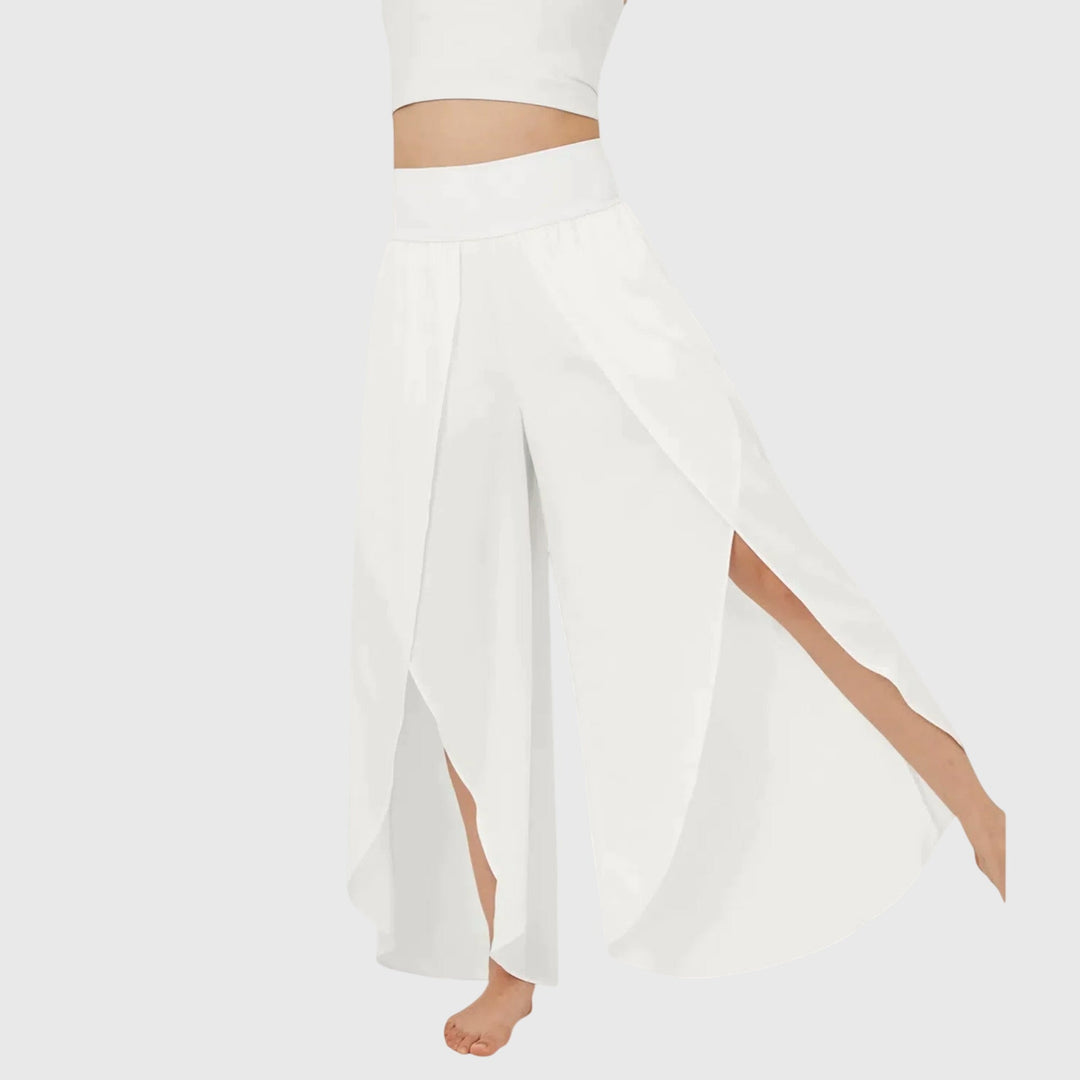 Women's Wide Leg Trousers, Boho Palazzo Pants with Side Slits for Summer Casual Wear 10