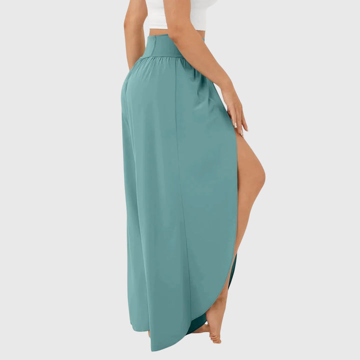 Women's Wide Leg Trousers, Boho Palazzo Pants with Side Slits for Summer Casual Wear 3