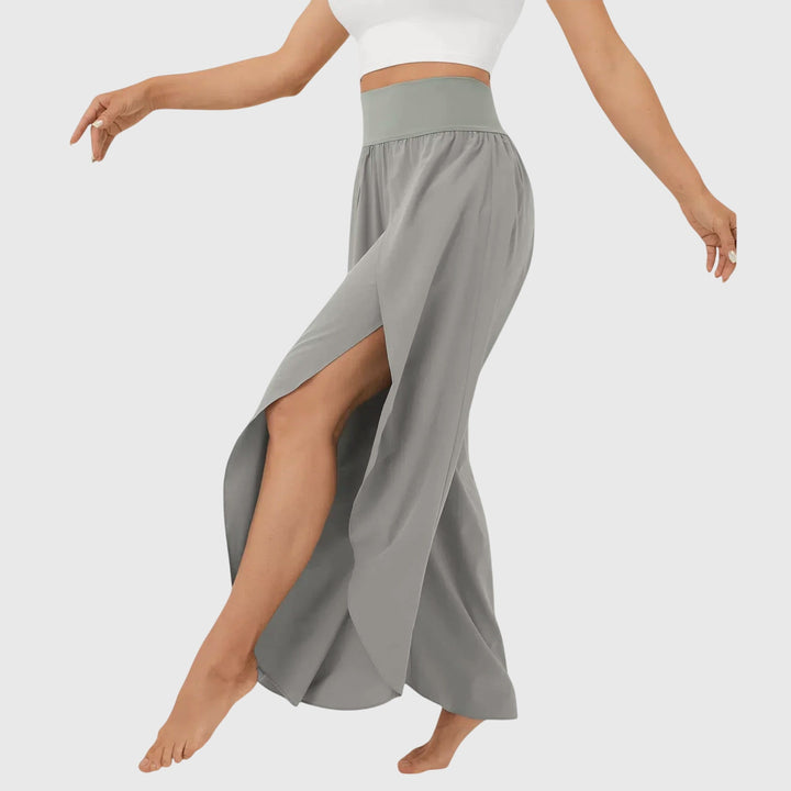 Women's Wide Leg Trousers, Boho Palazzo Pants with Side Slits for Summer Casual Wear 4