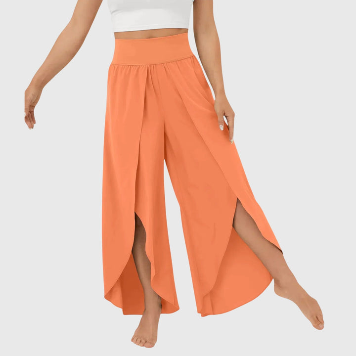 Women's Wide Leg Trousers, Boho Palazzo Pants with Side Slits for Summer Casual Wear 5