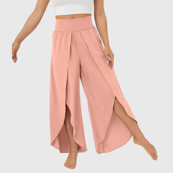 Women's Wide Leg Trousers, Boho Palazzo Pants with Side Slits for Summer Casual Wear 8