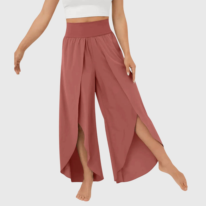Women's Wide Leg Trousers, Boho Palazzo Pants with Side Slits for Summer Casual Wear 9