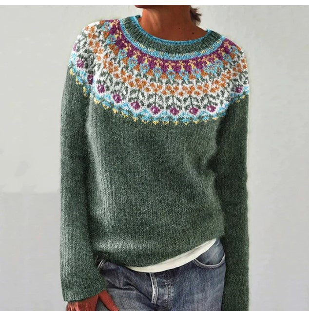 Women's Winter Sweater Vintage Design – Soft Knitted Sweater | DANIQUE 4