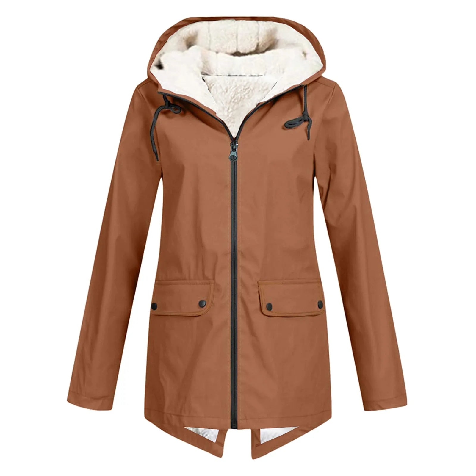 Women's Winter Waterproof Trench Coat | Hooded 0