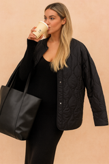 Women's oversize casual quilted winter jacket 0