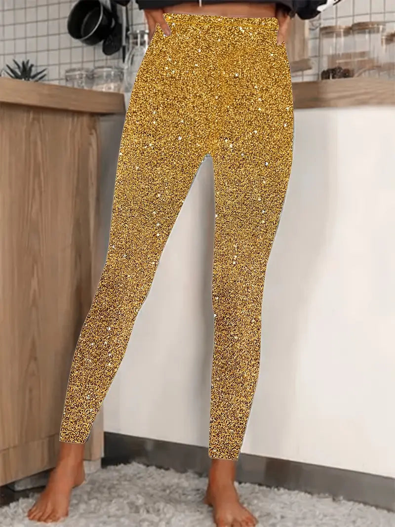 Women's sequined trousers | Long, slim fit | New Year's 2