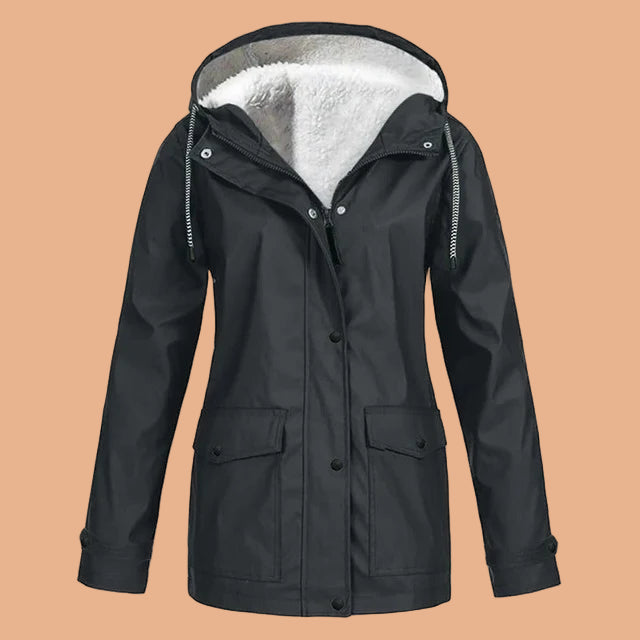 Women's winter insulated jacket with a casual hood 0