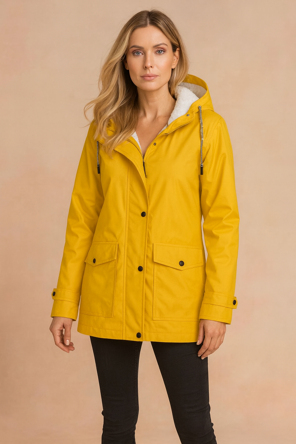 Women's winter insulated jacket with a casual hood 6