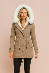Women's winter jacket, insulated parka with hood 2