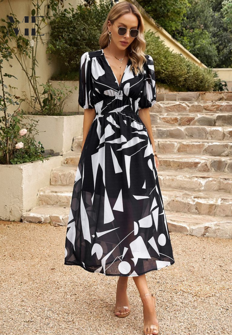Womens Dress - Elegant Floral Maxi Summer Dress for Effortless Style and Versatile Charm 10