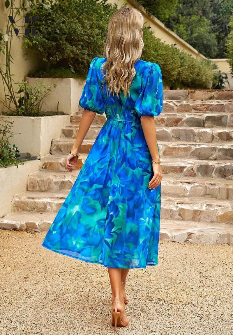 Womens Dress - Elegant Floral Maxi Summer Dress for Effortless Style and Versatile Charm 6