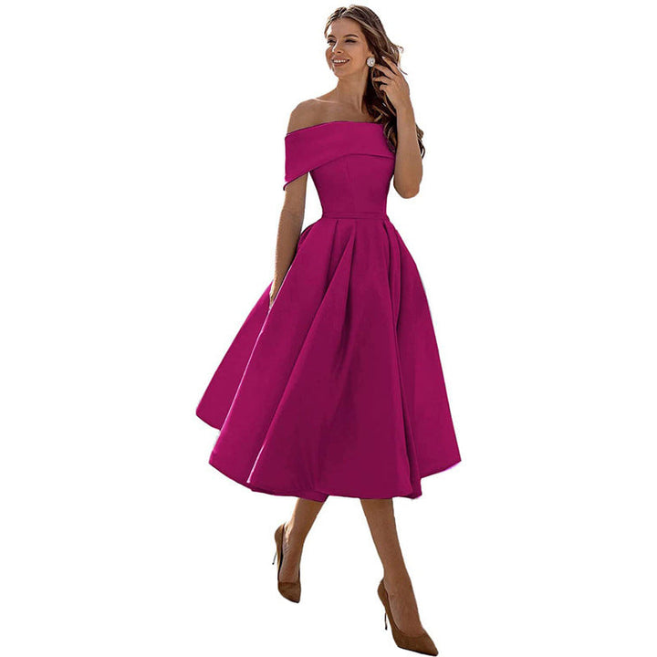 Womens Dress - Elegant Strapless Formal Dress for Wedding Guests & Cocktail Parties 10