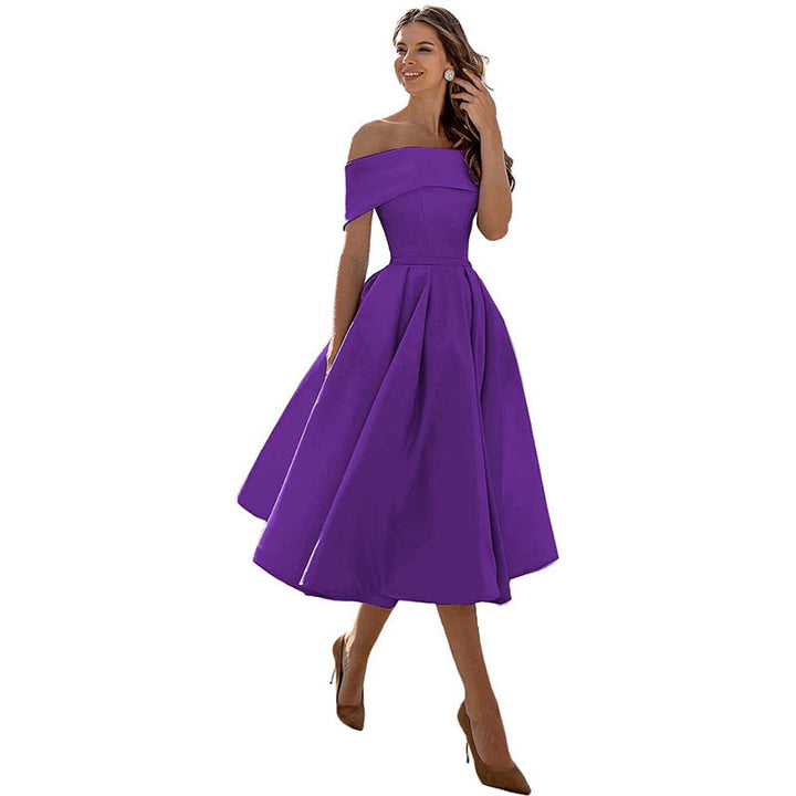 Womens Dress - Elegant Strapless Formal Dress for Wedding Guests & Cocktail Parties 11