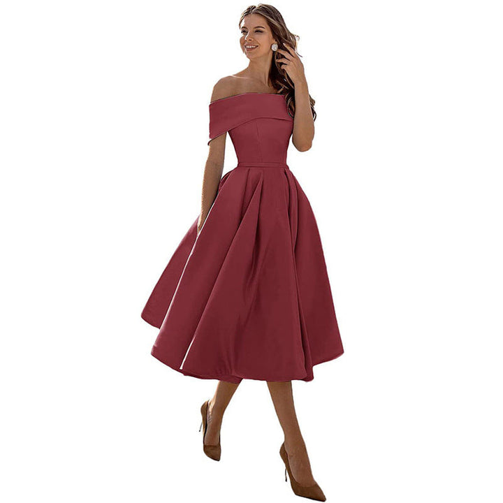 Womens Dress - Elegant Strapless Formal Dress for Wedding Guests & Cocktail Parties 12